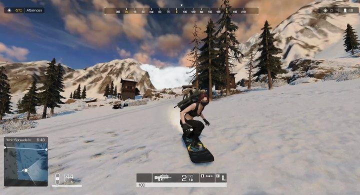 Ring of Elysium убегайте от лавины на сноуборде