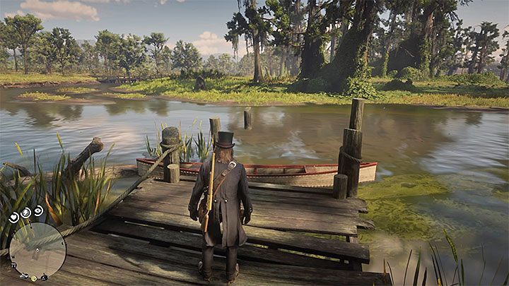 Red Dead Redemption 2 - лодка в лагере банды