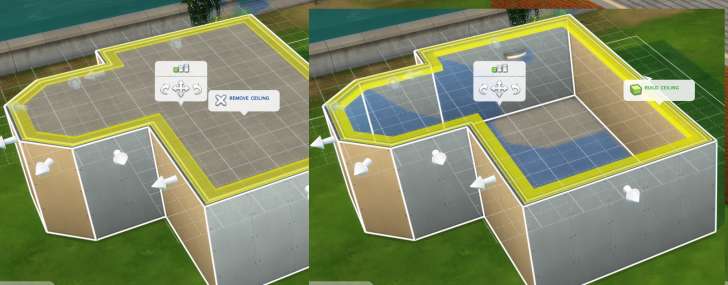 sims 4 потолок в комнате