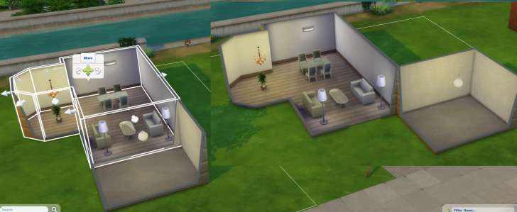 sims 4 перемещение комнаты