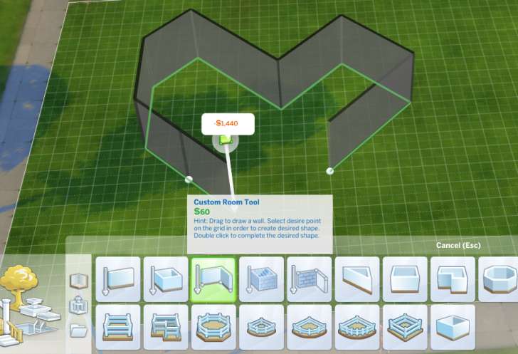 sims 4 строительство комнаты