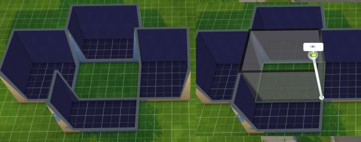 sims 4 пространство внутри комнат