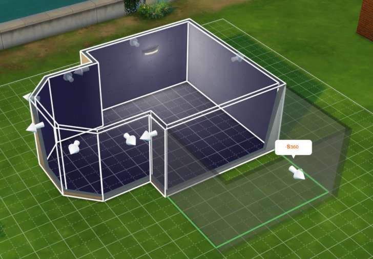sims 4 изменение размера комнаты