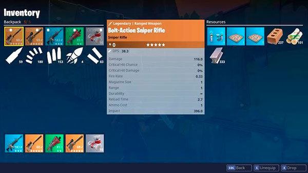 Fortnite Battle Royale - снайперские винтовки
